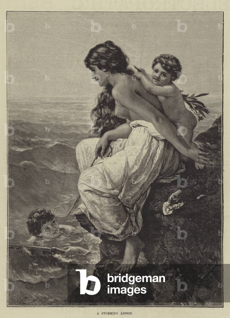 Una lezione di nuoto (incisione)