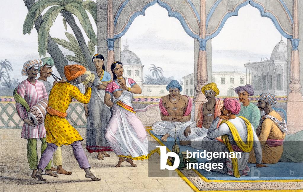 Dancing Bayaderes, 1827-35 (Farbe litho)