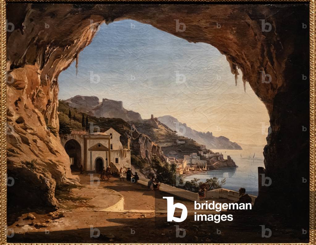 Die Höhle der Capichins in Amalfi, um 1850 (Öl auf Leinwand)