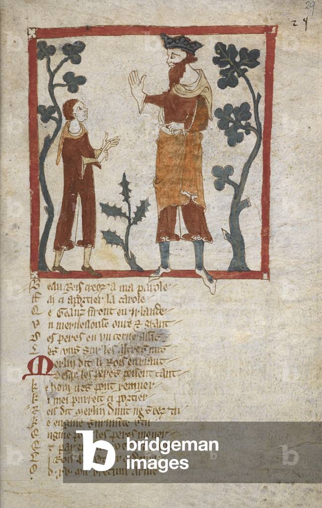 Merlin berät Vortigern.