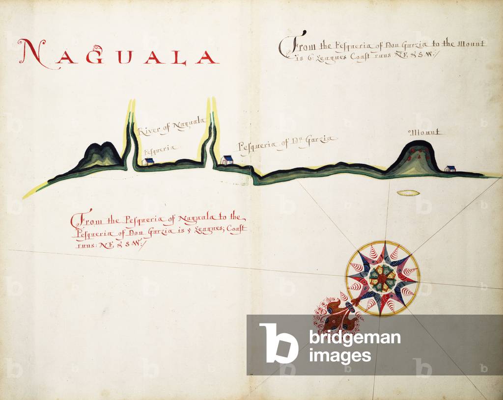 Immagine di Mappa & Pianta "Naguala" 1685 di William Hack