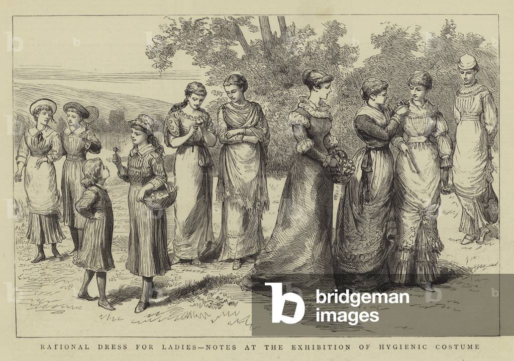 Rational Dress for Ladies, Notes à l'exposition de Costume hygiénique (gravure)