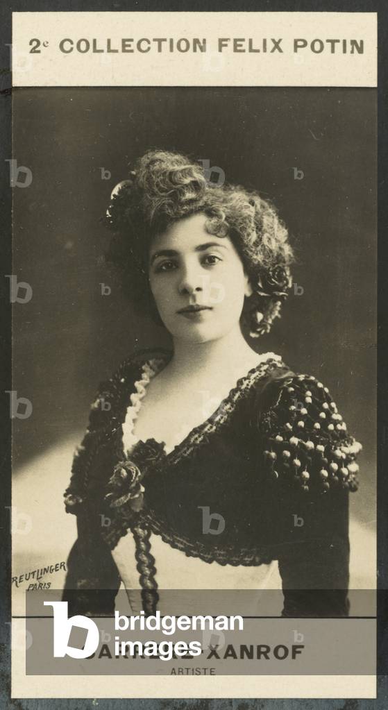 Marguerite Carrere-Xanrof, Artista, 1869 (foto b/n)