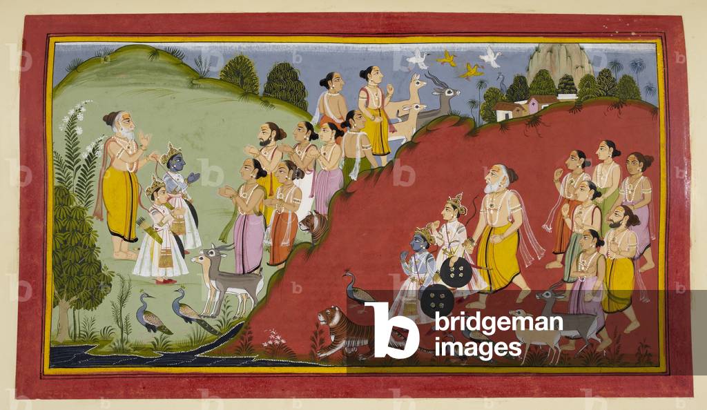 Image of Illumination depicting Rama sets out to Mithila 1712