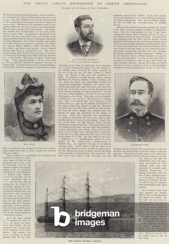 "Die Peary Arctic Expedition nach Nordgrönland (Gravur)" von English School