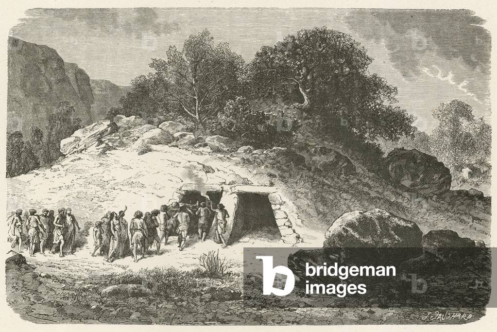 Un tumulus a l'epoque de la pierre polie (gravur)