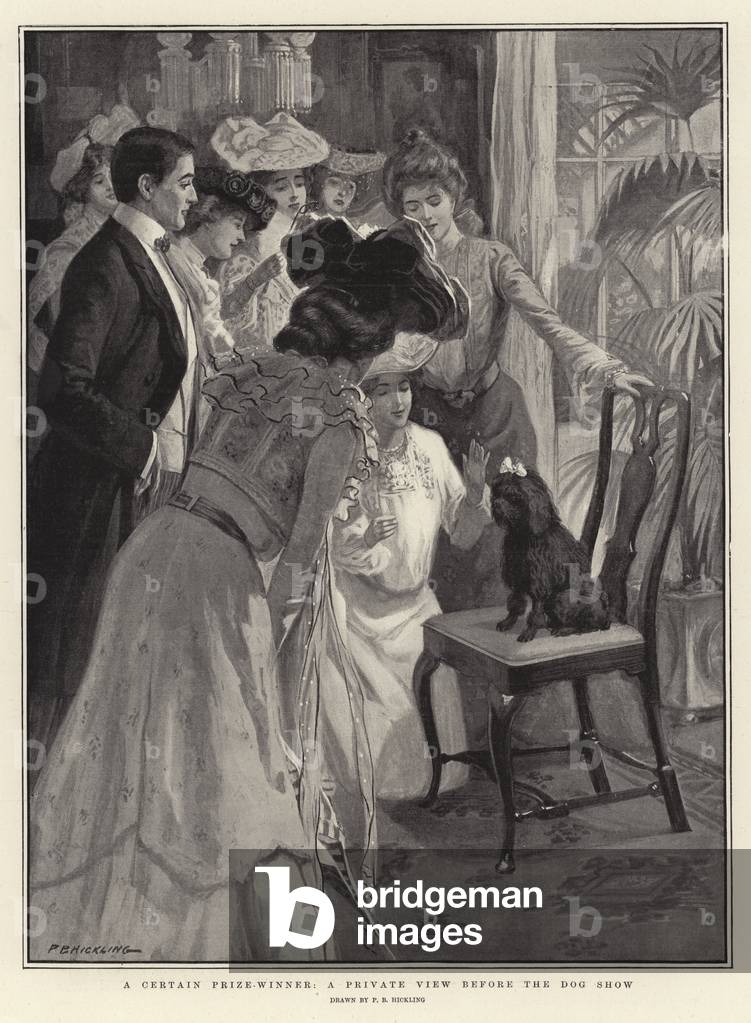 A Certain Prize-Winner, una vista privata prima del Dog Show (litho)