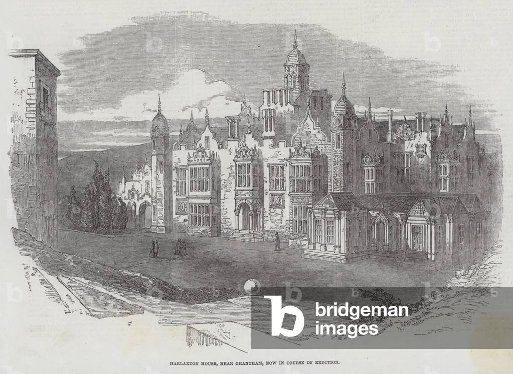 "Harlaxton Casa" 1853 di English School