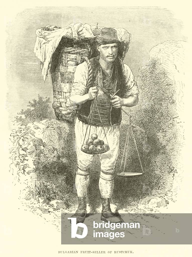 Bulgarischer Fruchtverkäufer von Rustchuk (Gravur)