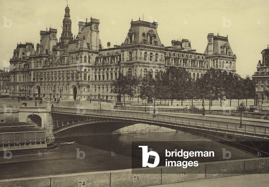 Bild von Fotografie "Paris: Hotel De Ville (s/w Foto)" 1913 von French Photographer