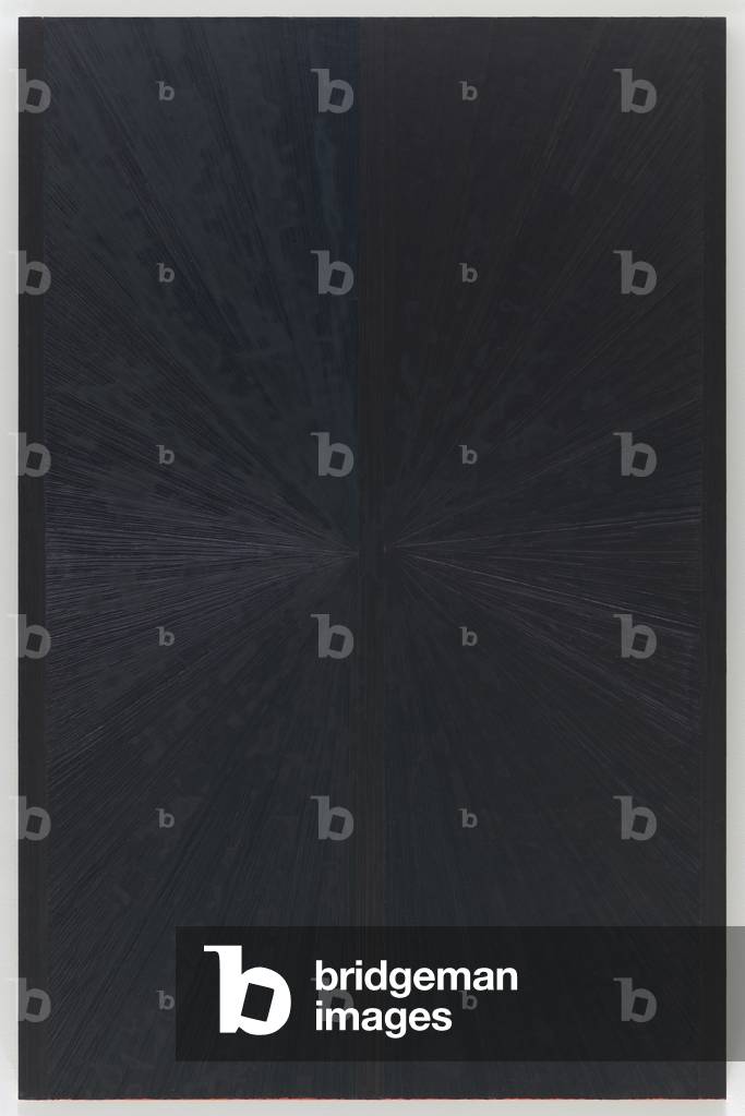 Bild von Gemälde "Ohne Titel (Blue Butterfly Light to Dark I 651)" 2005 von Mark Grotjahn