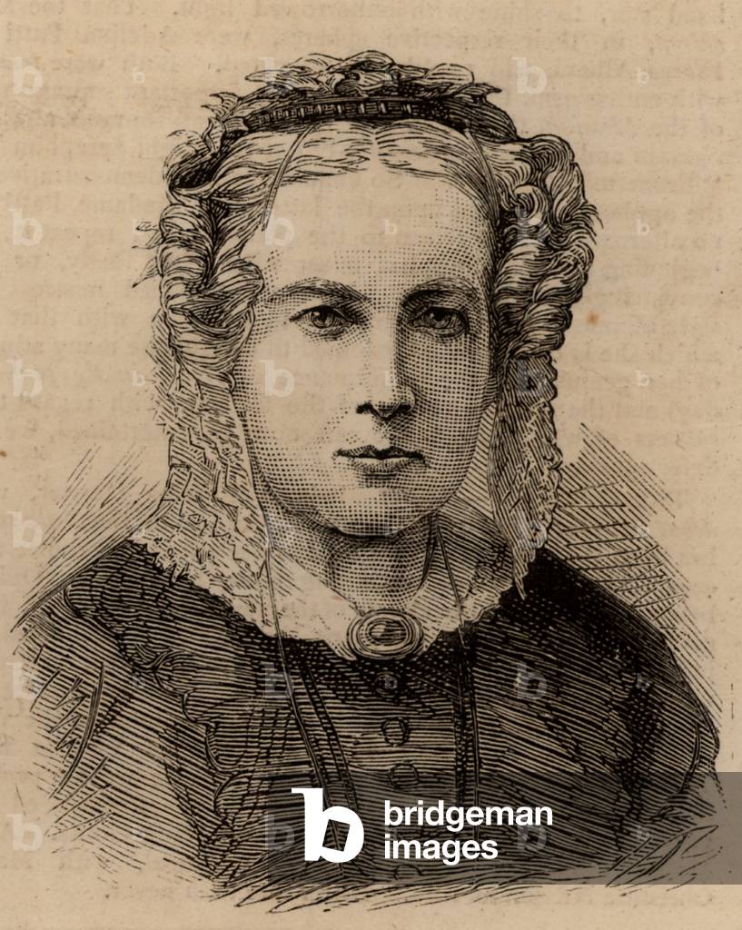 Image de Gravure représentant Portrait de Mary Carpenter 1870, b/w
