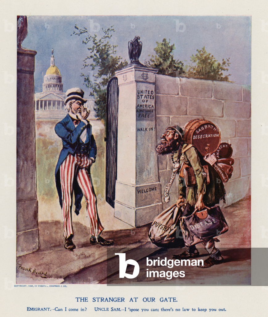 The Immigrant (colour litho)
