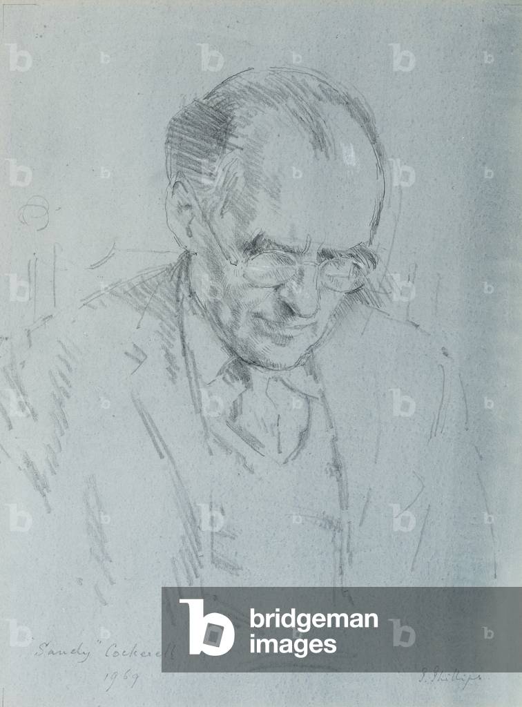 Porträt von Sydney M. Cockerell, um 1961 (Bleistift auf Papier)