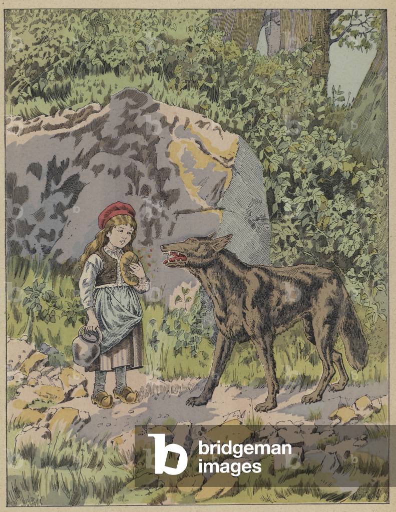 Rotkäppchen, ca. 1890 (Farblitho)