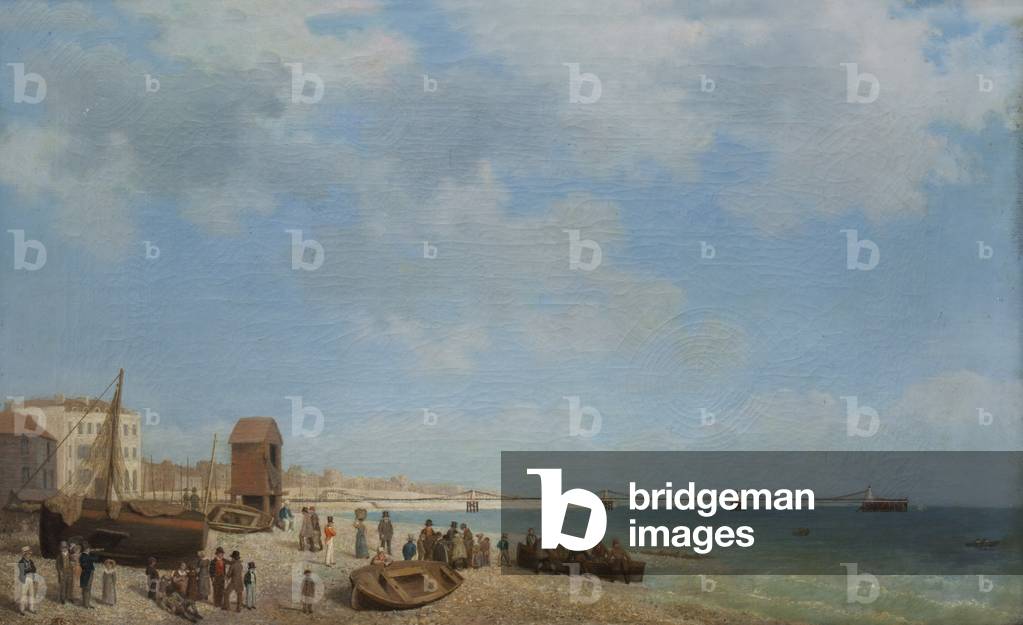 Bild von Gemälde "Brighton Beach mit Kette Pier" von English School