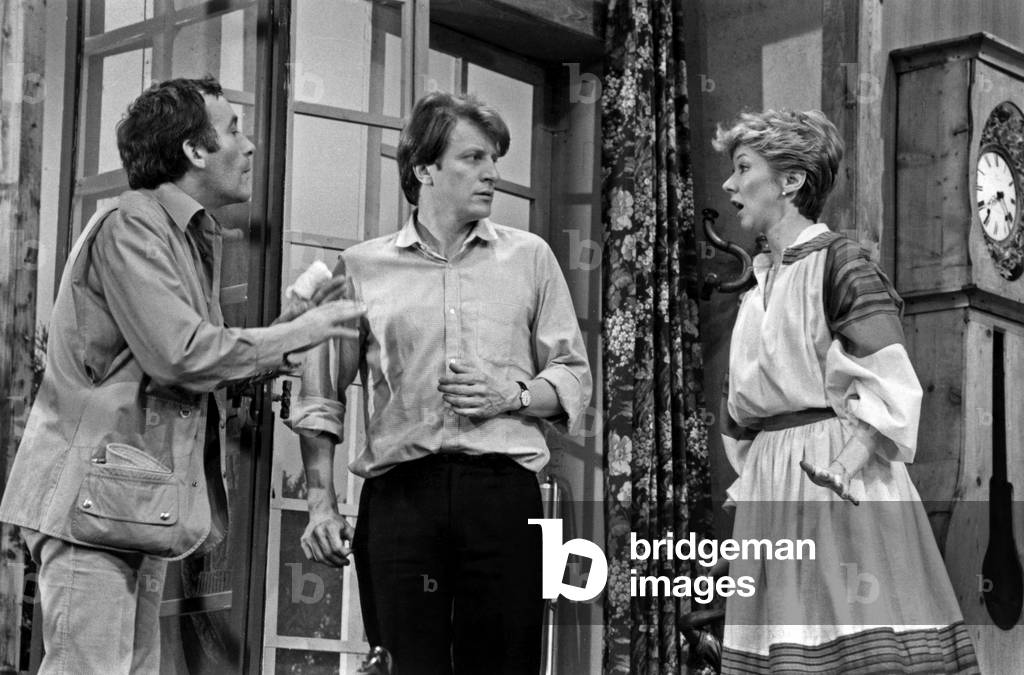Michel Duchaussoy, Axelle Abbadie, Andre Dussollier in The Tv Programme 'Au Theatre Ce Soir', For The Play 'Mo