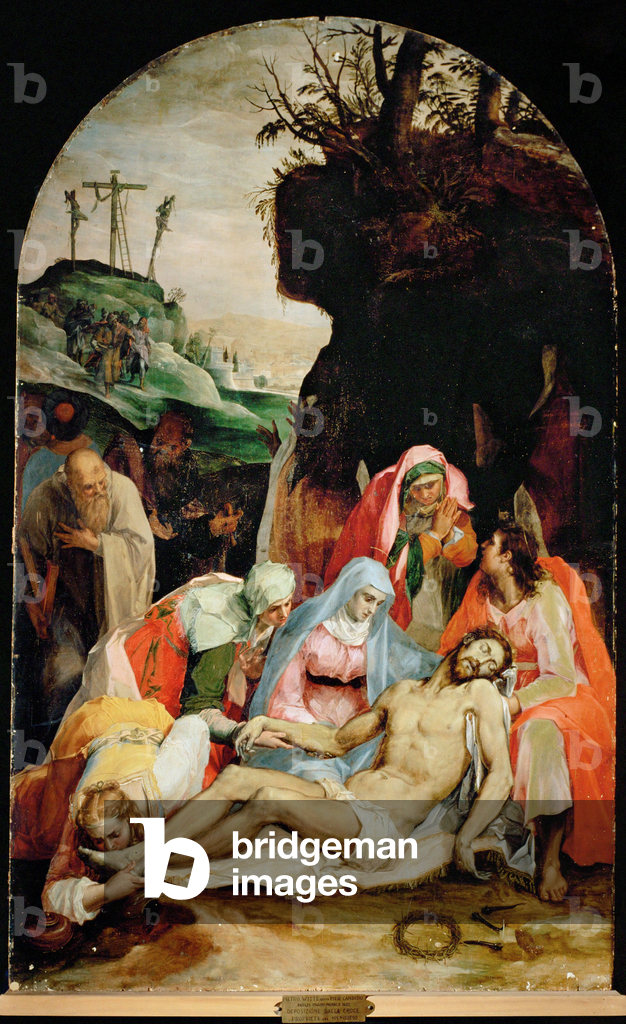 Beweinung des toten Christus, 1680-85 (Gemälde auf Holz)