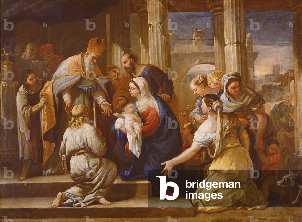Immagine di Dipinto "Presentazione al Tempio (olio su tela)", 17th Secolo di Luca Giordano