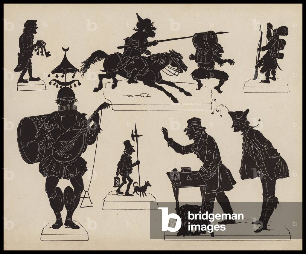 Immagini di animali e persone (lito)