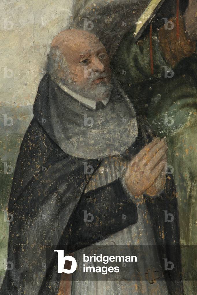 Image of Painting depicting Parish church (Parochiekerk Onze-Lieve-Vrouw). Interior. The choir. Wall painting.