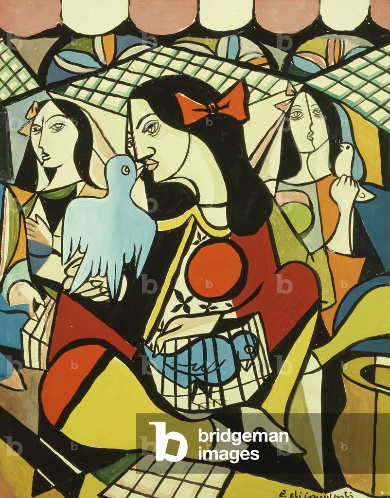 tre ragazze; tres mocas, 1949 (guazzo su carta)