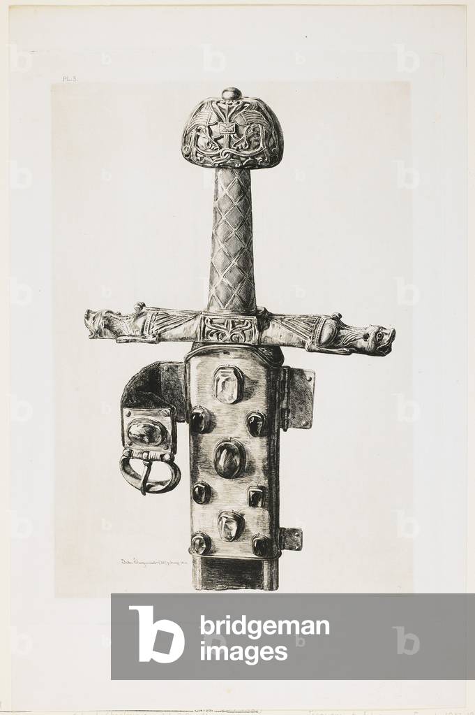 Epée de Charlemagne, 1864 (etching) 