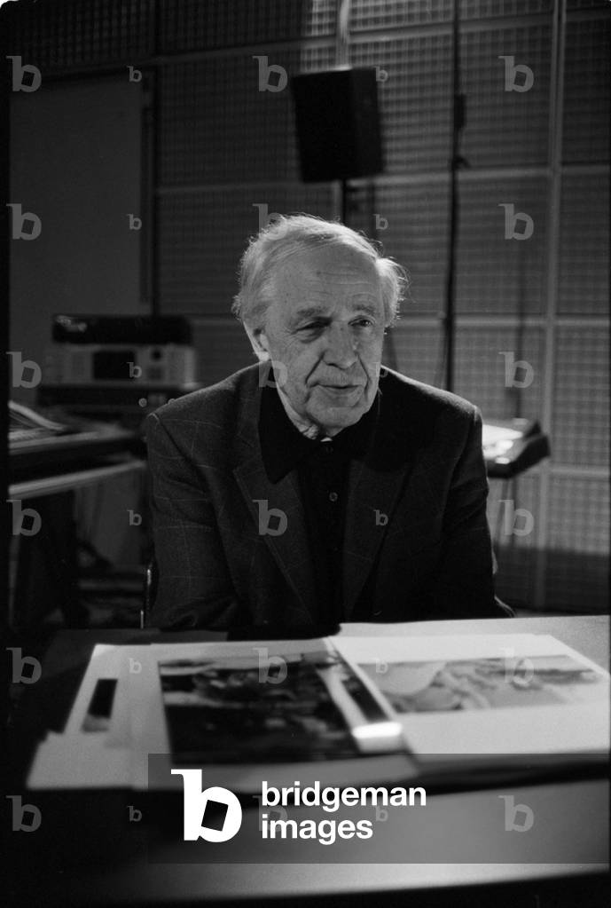 Pierre Boulez by Marion Kalter, b/w