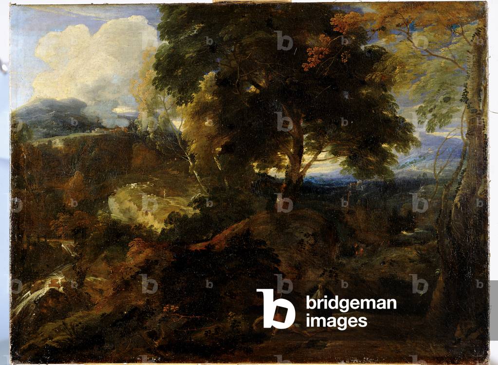 Image of Painting depicting Autumn landscape (oil on canvas) by Anton Faistenberger