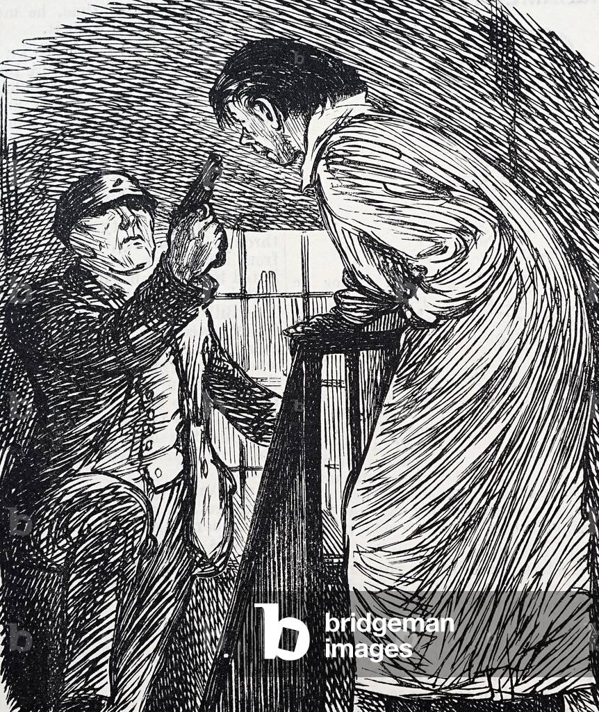 "Un poliziotto che ferma un furto con scasso" 1878