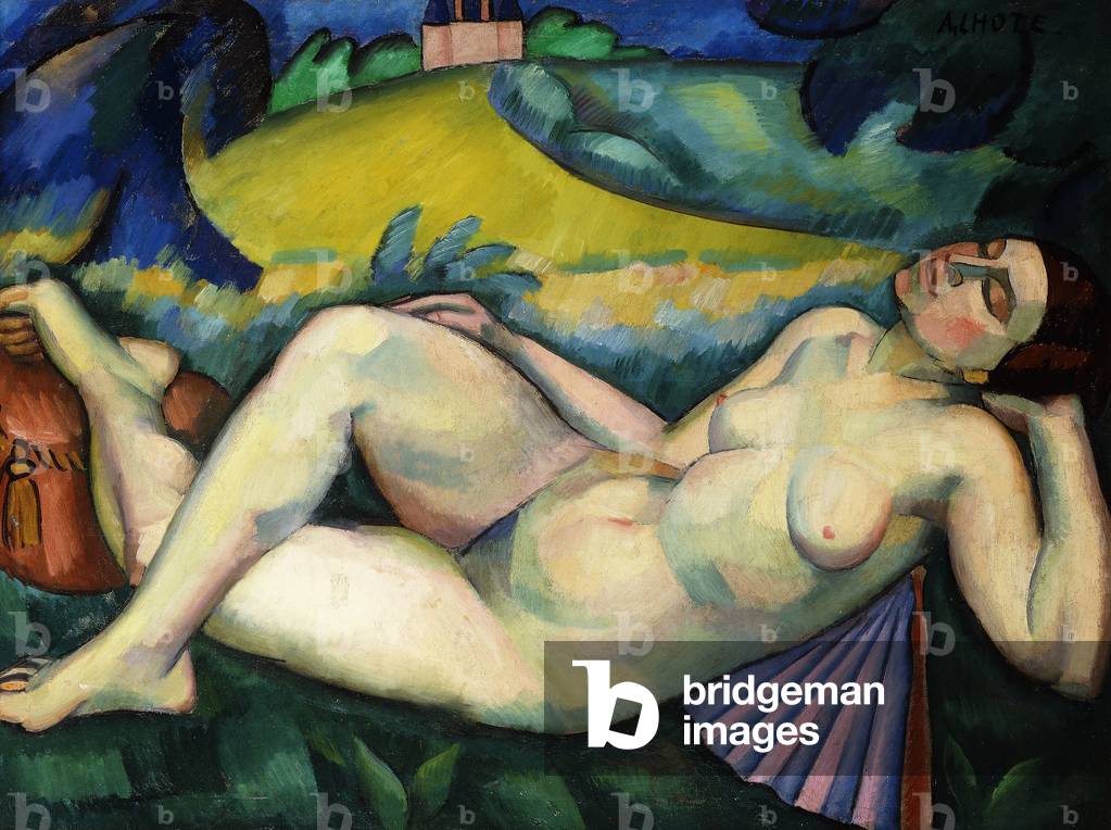 nudo reclinabile; nu couche, (olio su tela)