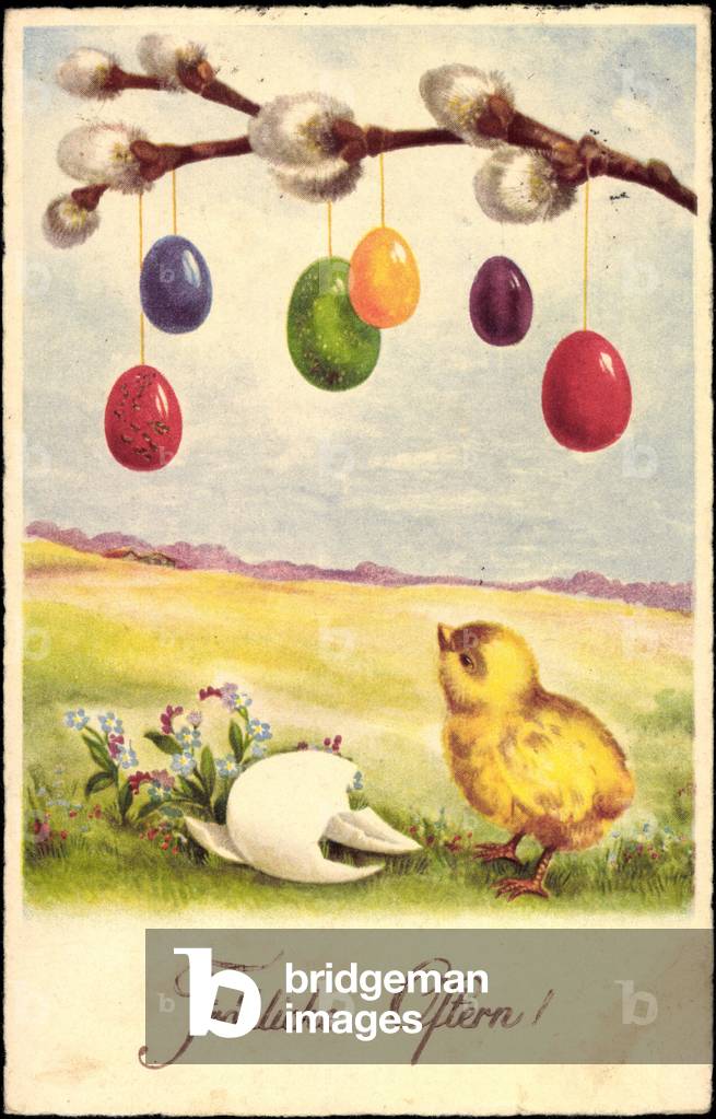 Bild von Druck "Künstler Frohe Ostern" 1936 von Unknown Artist