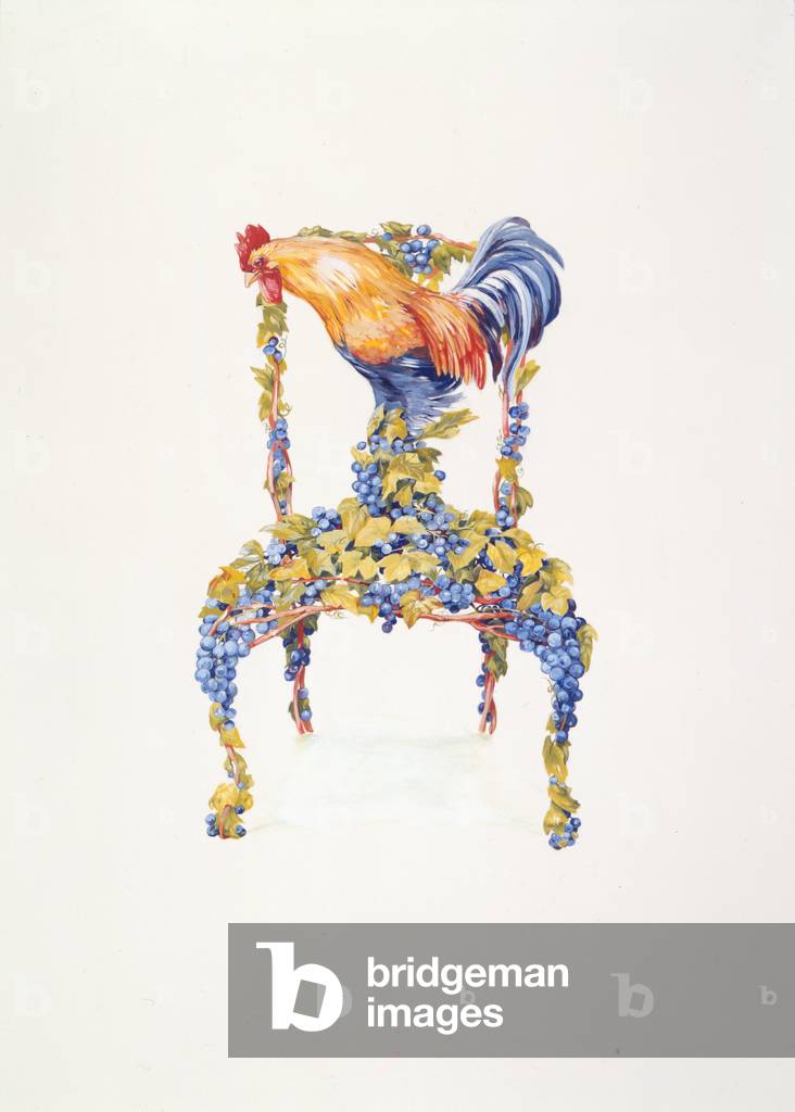 Grape Roost I, 1990 (crayon)