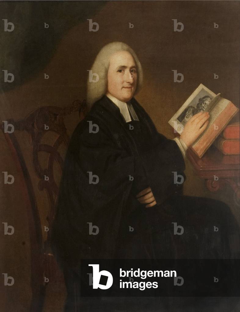 Immagine di Dipinto "Dr Scales (olio su tela)" di George Romney, b/w