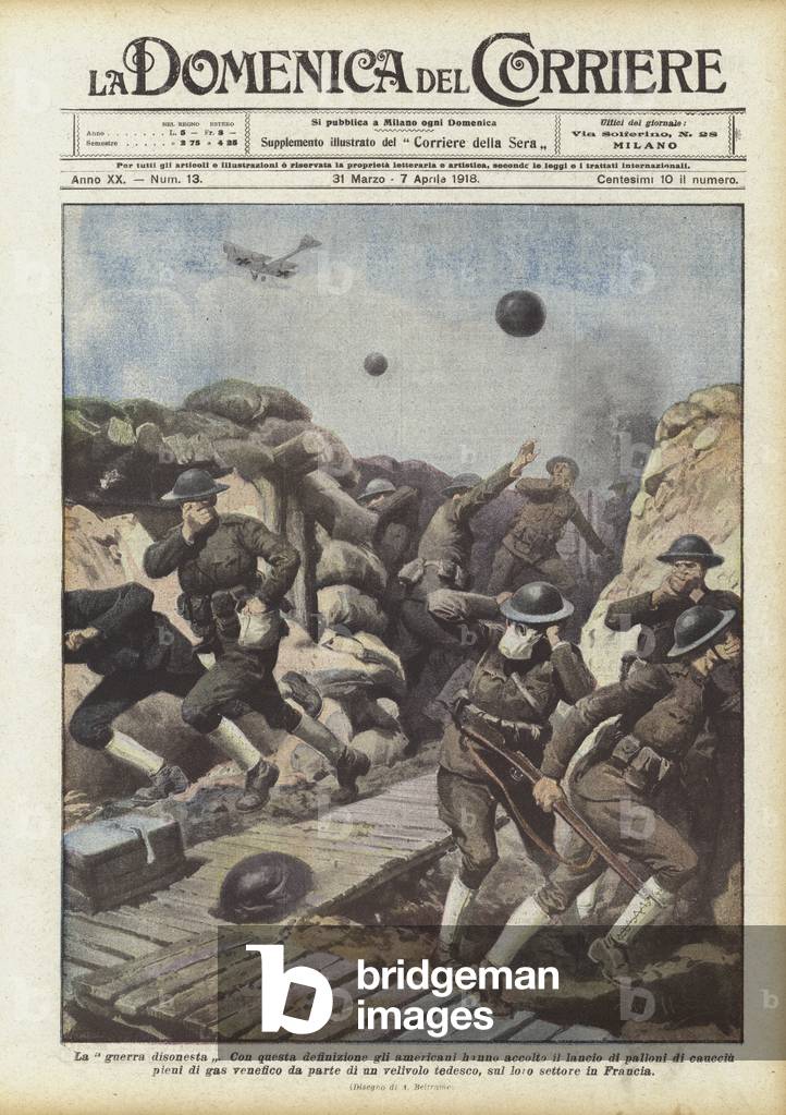 "La guerra disonesta (colour litho)" di Achille Beltrame