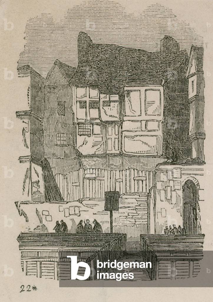 "Haus in Long Lane" von English School, b/w