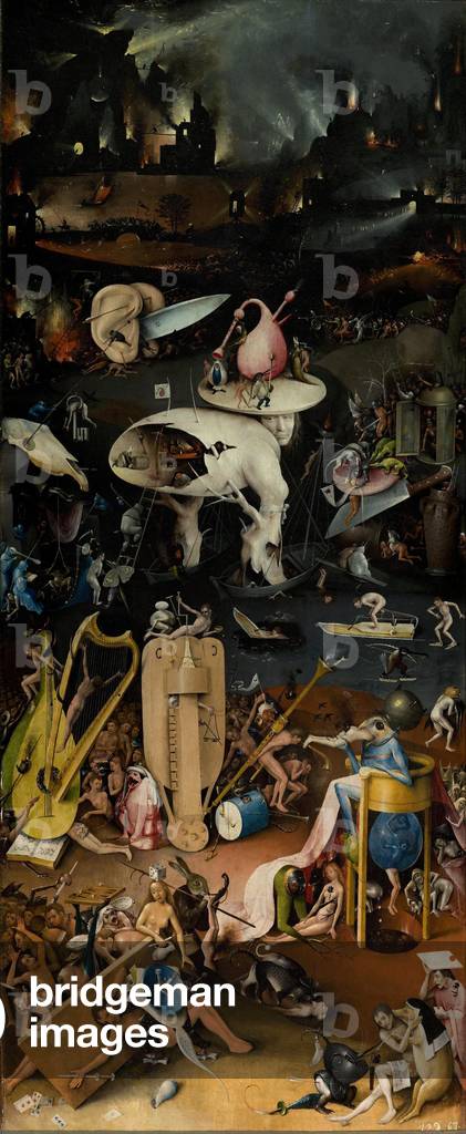 Image of Painting depicting The Garden of Earthly Delights 1490 by Hieronymus Bosch