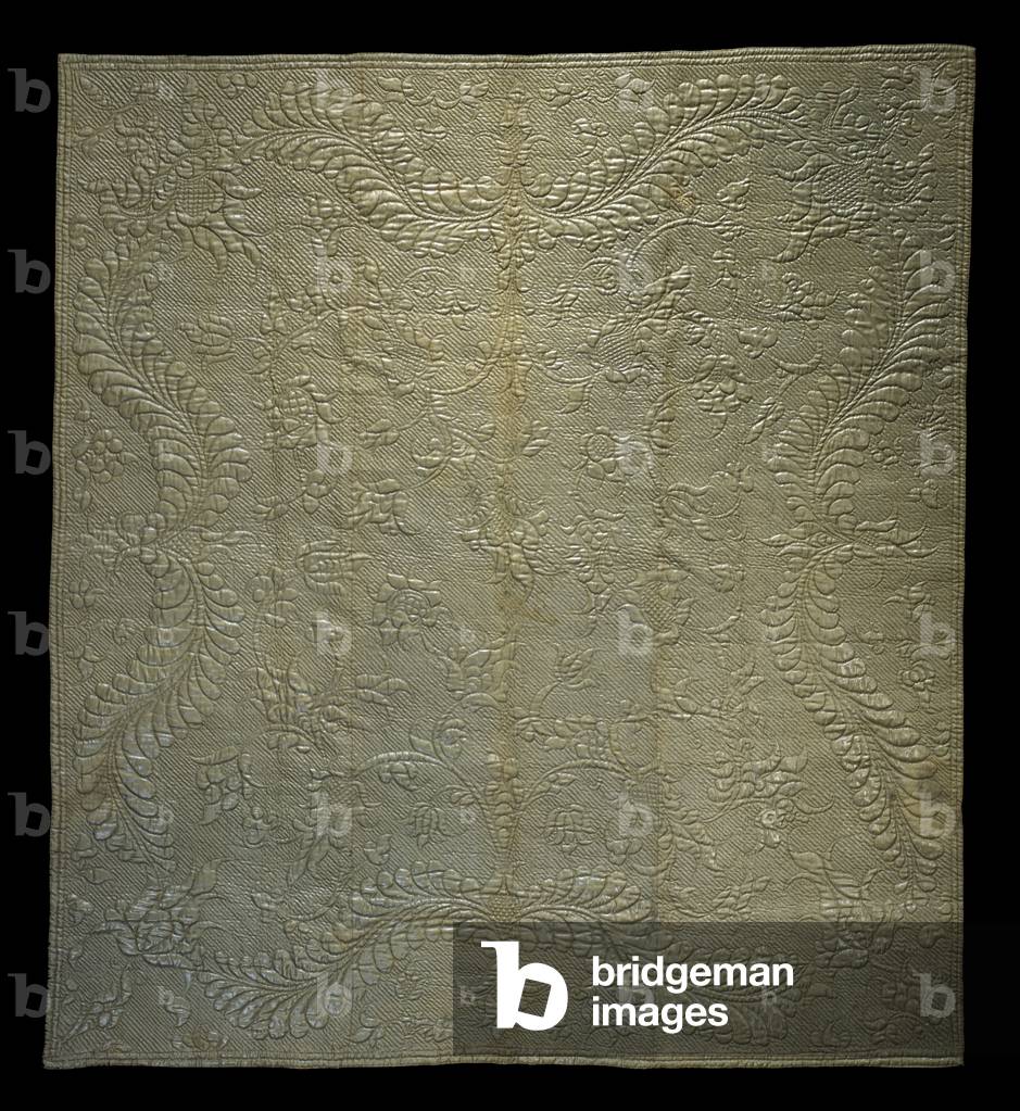 Immagine di Tessile & Moda "Trapunta integrale" 1780 di American School, b/w