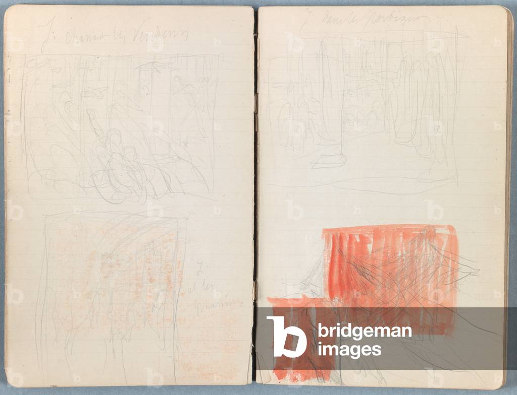 Pages tirées d'un album de Sketches for The Life of Our Lord Jesus Christ, fin des années 1880 (graphite & lav