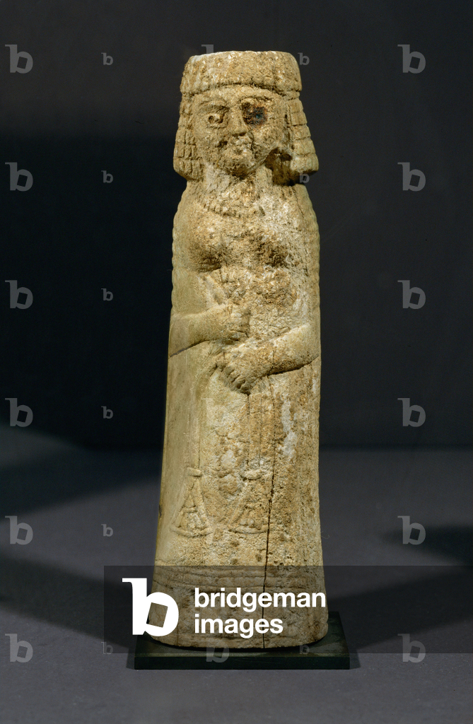 Image of Artifact depicting Woman holding a lotus flower. Phoenicia by Erich Lessing