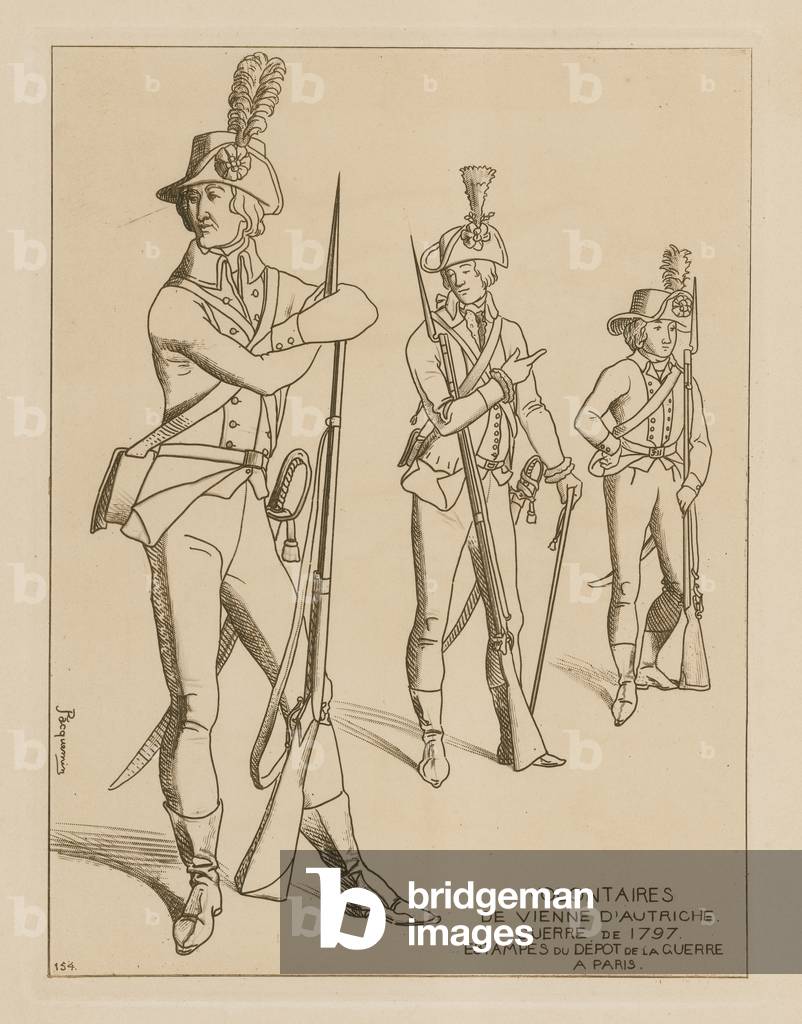 Freiwillige aus Wien in Österreich (Gravur)