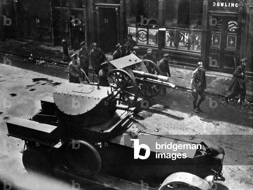 Image of Photography depicting Revolt in Dublin 1901, b/w