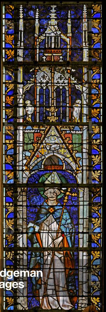 Window w7 depicting St Maurice (stained glass) c.1310 by French Artist
