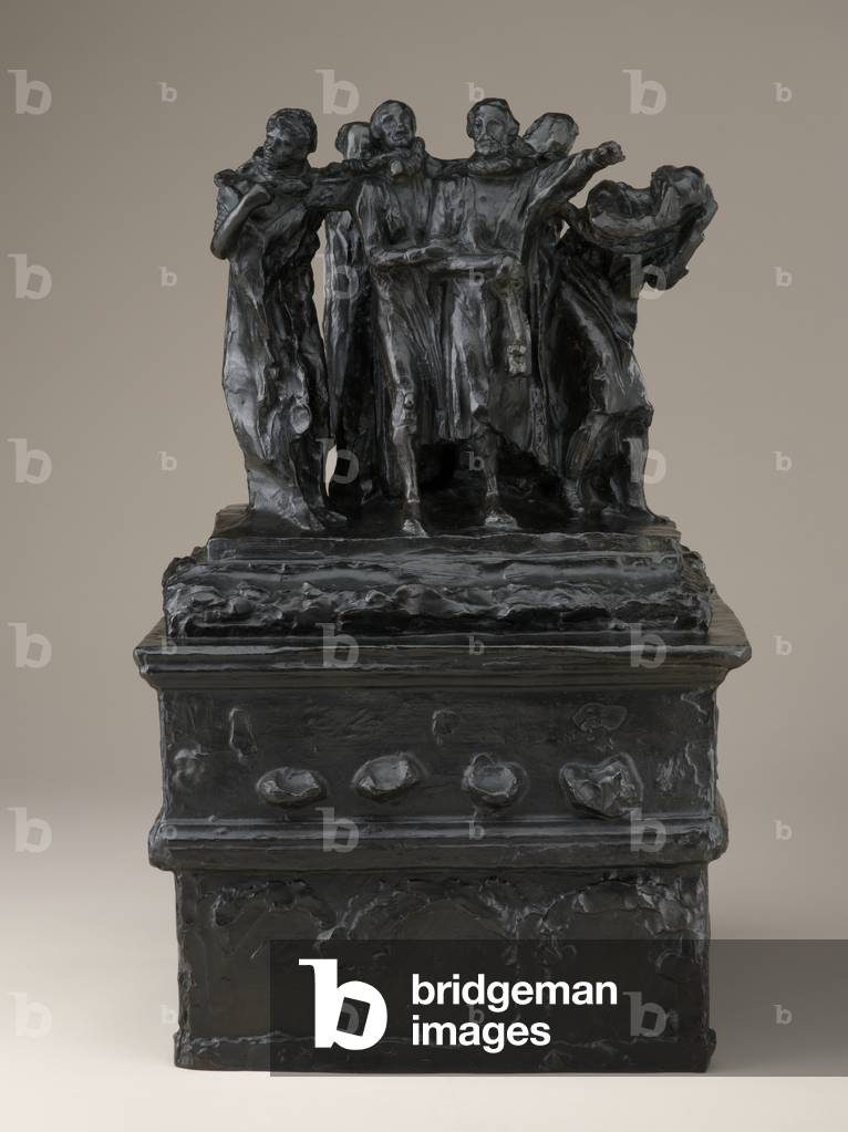 Die Burghers of Calais, Erste Maquette, Modell 1884, Musée Rodin gegossen 1987 (Bronze)