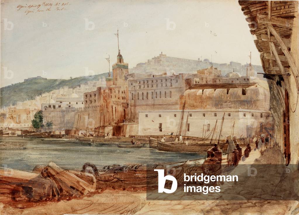 Image of Drawing depicting Algiers from the Port 1833 by William Wyld