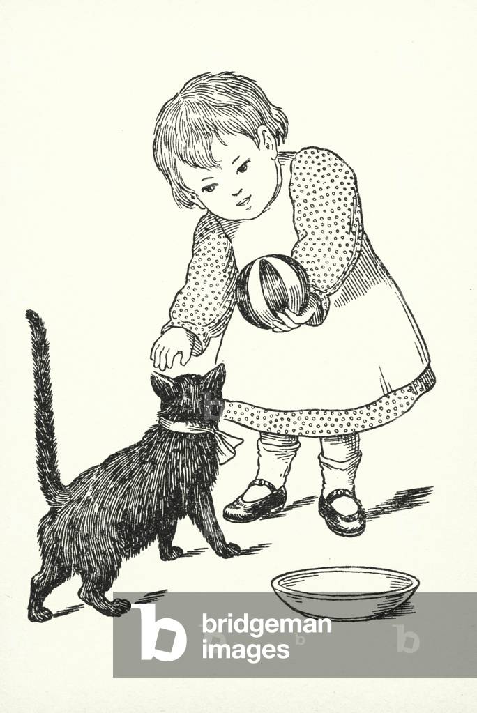 Immagine di Stampa "Il bambino di venerdì è amorevole e dà (lito)" di Percy James Billinghurst