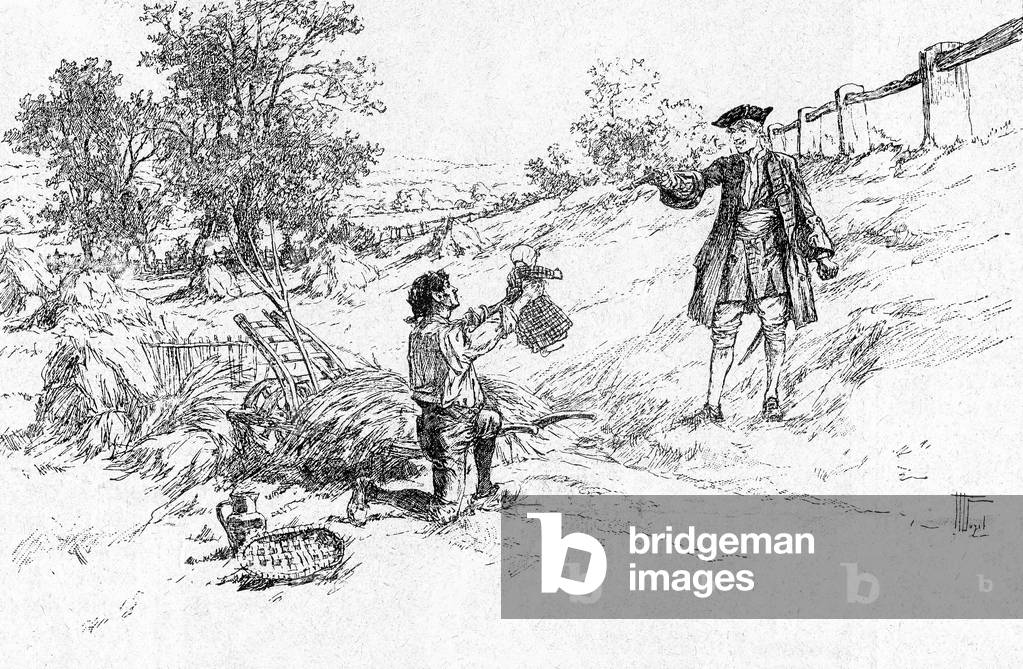 Brigando francese Louis Mandrin (1724-1755): sta uccidendo Moret e suo figlio (Moret ha consegnato il fratello