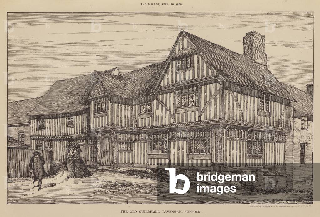 The Old Guildhall, Lavenham, Suffolk (gravure)
