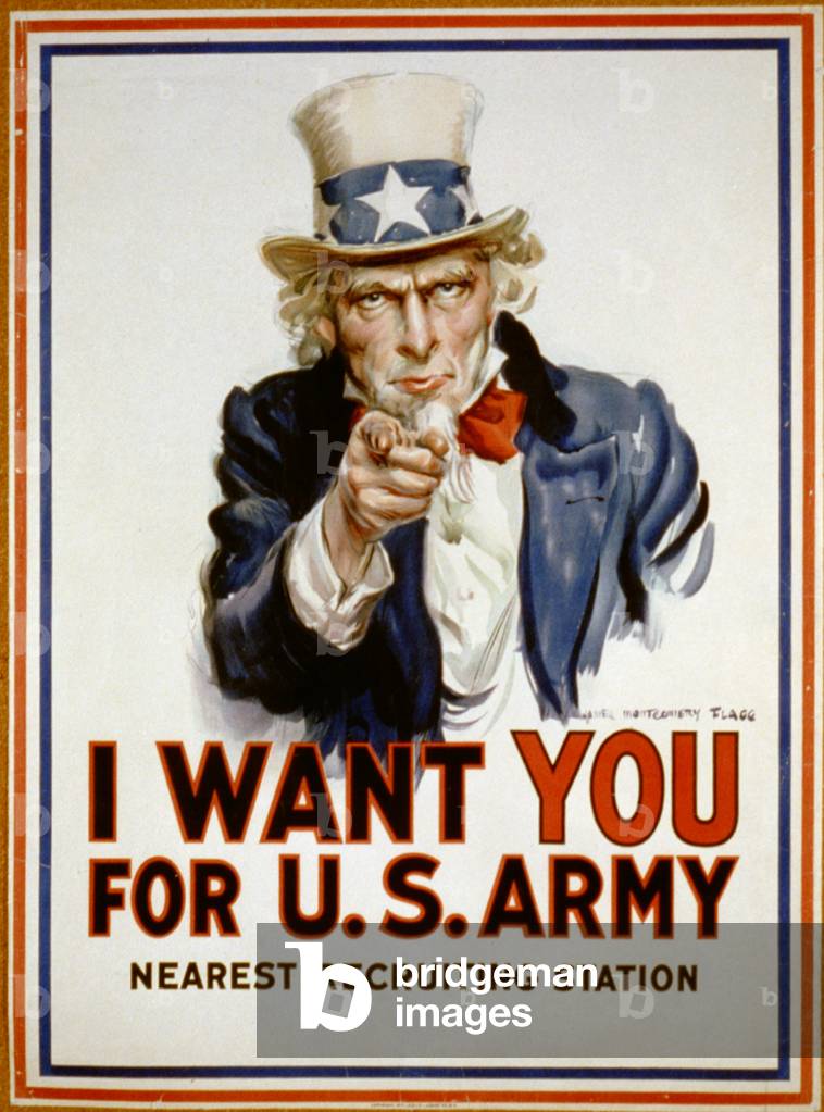 Bild von Plakat "I Want You For U.S. Army" 1917 von James Montgomery Flagg
