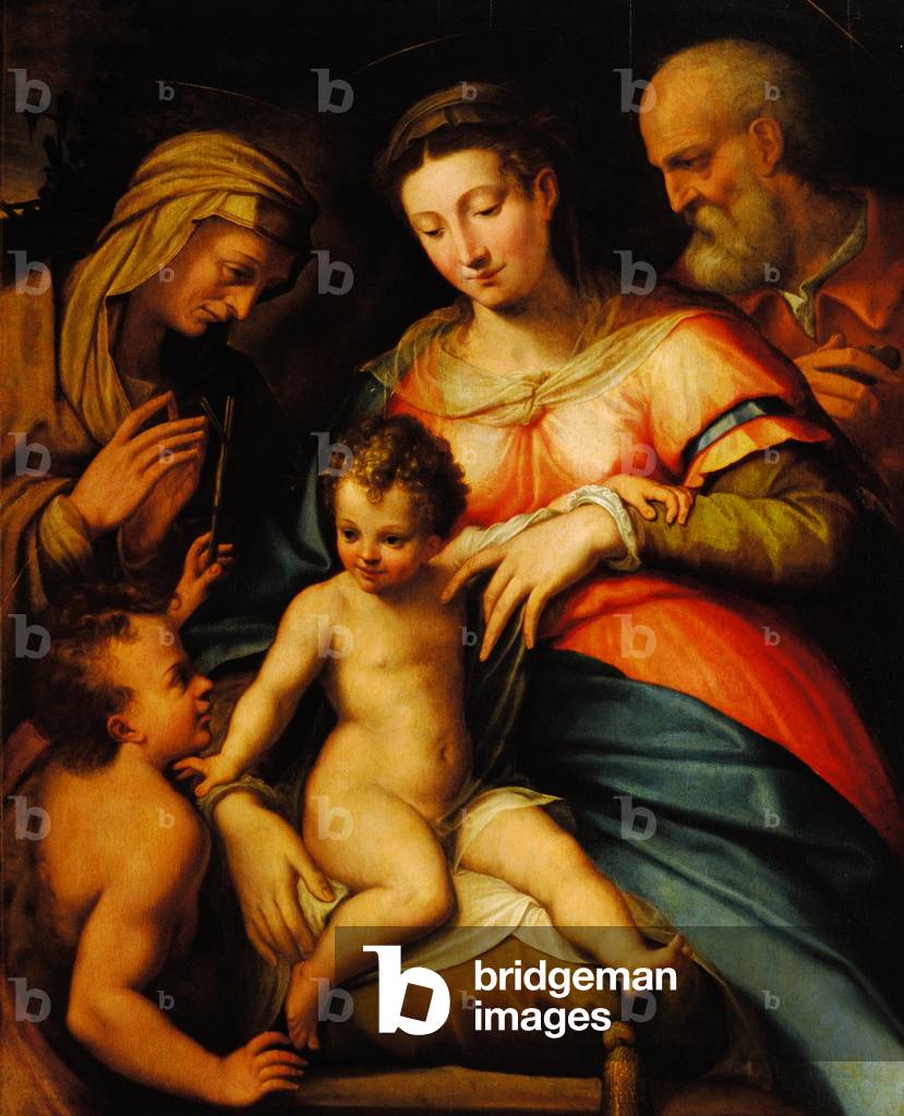 Bild von Gemälde "Die heilige Familie mit dem Säugling Johannes der Täufer und die heilige Elisabeth" von Giro